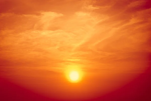 Belo Céu Laranja Por Sol Verão Alta Temporada Quente Aquecimento — Fotografia de Stock