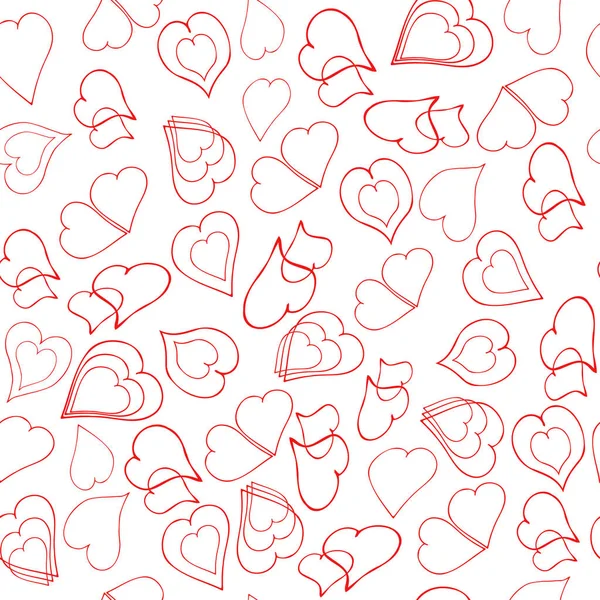 Patrón Sin Costuras Del Corazón Dibujo Hearthand Para Impresión Decoración — Archivo Imágenes Vectoriales