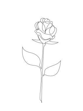 Trond, basit kontür çizimi, çizgi sanatı tarzında, tek çizgi. Modern moda tarzı yaratıcı çözümler için, hikayeler için.