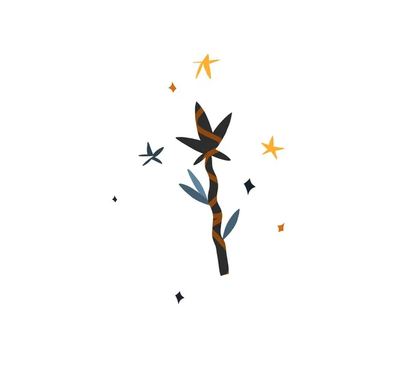Волшебный Космический Цветок Который Светится Солнце Звезды Мистический Духовный Абстрактный — стоковый вектор