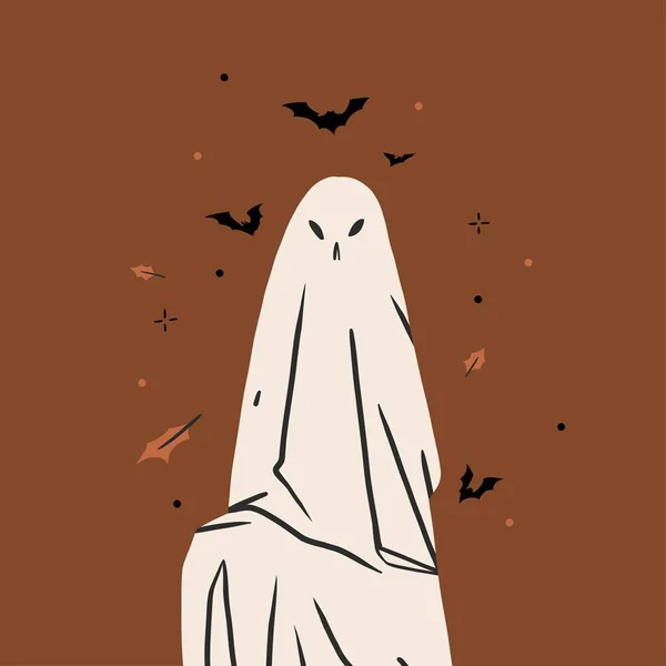 Hand Drawn Abstract Vector Graphic Clipart Illustrations Halloween Holiday Costume — Stok Vektör