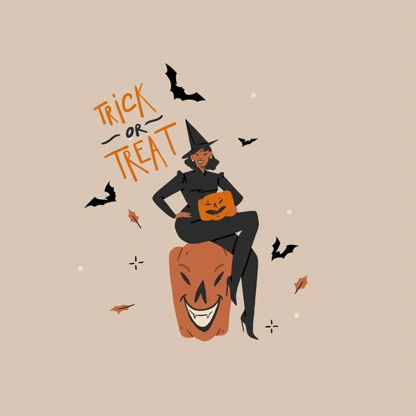 Hand Drawn Abstract Vector Graphic Clipart Illustrations Halloween Holiday Costume — Stok Vektör