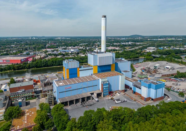 Waste Incineration Plant Gmva Niederrhein Oberhausen Established 1972 Generates Electricity — Stock Photo, Image
