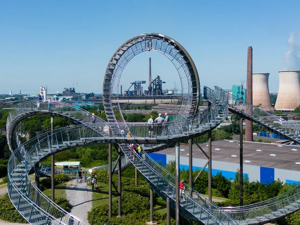 타이거 랜드마크 Tiger Turtle Landmark 베스트팔렌 뒤스부르크 시설이다 이곳은 산업적 — 스톡 사진