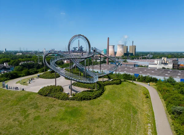 타이거 랜드마크 Tiger Turtle Landmark 베스트팔렌 뒤스부르크 시설이다 이곳은 산업적 — 스톡 사진