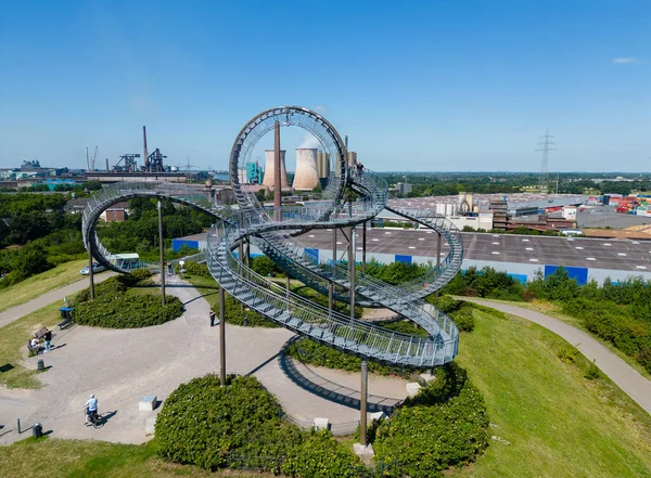 타이거 랜드마크 Tiger Turtle Landmark 베스트팔렌 뒤스부르크 시설이다 이곳은 산업적 — 스톡 사진