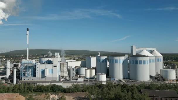 Suikerfabriek Met Warmtekrachtcentrale Wkk Jlich — Stockvideo