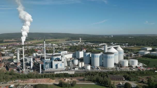 Εργοστάσιο Ζάχαρης Μονάδα Συνδυασμένης Παραγωγής Θερμότητας Και Ηλεκτρισμού Chp Jlich — Αρχείο Βίντεο