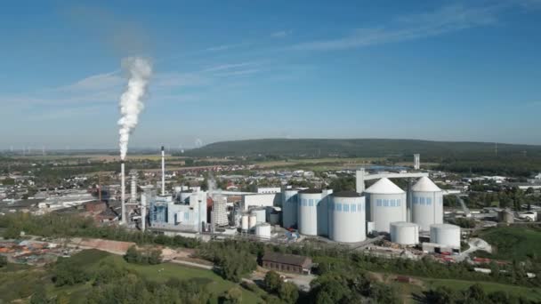 Suikerfabriek Met Warmtekrachtcentrale Wkk Jlich — Stockvideo
