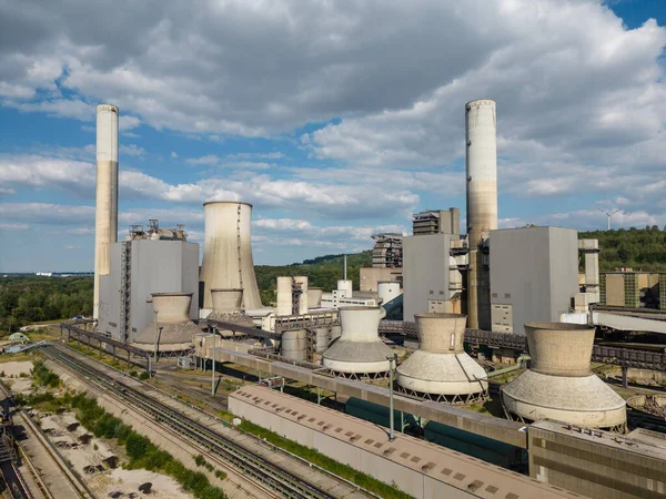 Decommissioned Lignite-fired power station, Grevenbroich. It was one of the largest coal-fired power plants in Germany and had 16 power plant units with an installed capacity of up to 2,400 Megawatts.