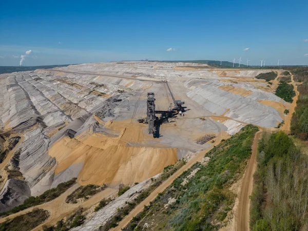 Hambach open pit mine:  largest open pit mine operated by RWE Power in the Rhenish lignite mining region and the largest lignite mine in Europe, with an operating area of 4,380 hectares (2017).