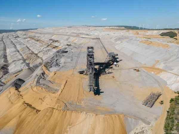 Hambach open pit mine:  largest open pit mine operated by RWE Power in the Rhenish lignite mining region and the largest lignite mine in Europe, with an operating area of 4,380 hectares (2017).