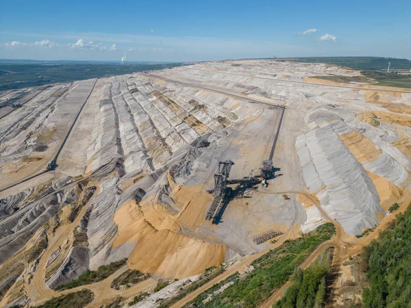 Hambach open pit mine:  largest open pit mine operated by RWE Power in the Rhenish lignite mining region and the largest lignite mine in Europe, with an operating area of 4,380 hectares (2017).