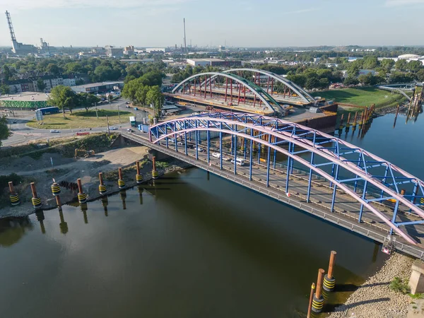 Новое Строительство Автомобильного Моста Через Канал Северном Рейне Вестфалии — стоковое фото