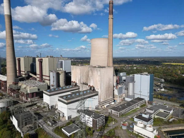 Ontmantelde Kolengestookte Elektriciteitscentrale Voerde Centrale Eind Maart 2017 Ontmanteld Vier — Stockfoto