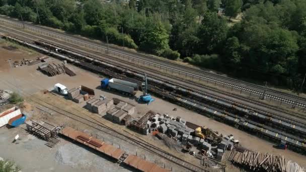 Legfeljebb 360 Méter Hosszú Vasúti Vágányok Őrlésére Marására Vizsgálatára Szolgáló — Stock videók