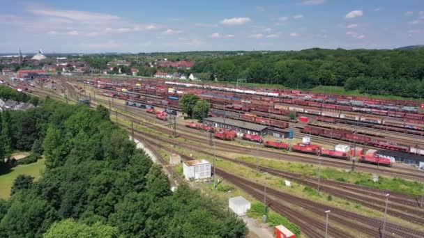 Astillero Estación Pasajeros Ciudad Oberhausen Renania Del Norte Westfalia Una — Vídeo de stock