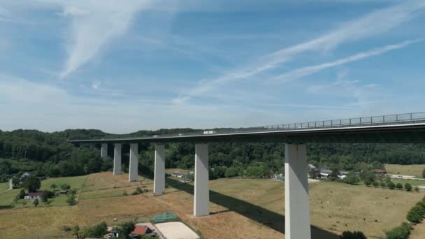 Mintard Bridge Ruhrtalbrcke North Rhine Westphalia Germanys Longest Steel Road — Stock Video