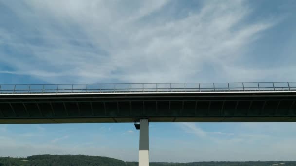 Ponte Mintard Ruhrtalbrcke Renânia Norte Vestefália Ponte Rodoviária Aço Mais — Vídeo de Stock
