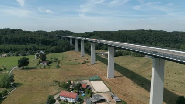 Die Ruhrtalbrücke Nordrhein Westfalen Ist Mit 1830 Metern Deutschlands Längste — Stockvideo