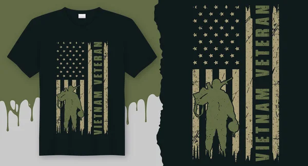 越战老兵礼品卡片 T恤衫 印刷品等的最佳退伍军人设计 — 图库矢量图片