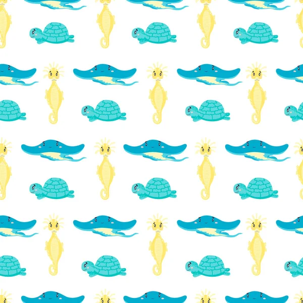 Deniz atı, vatoz ve kaplumbağa desenleri