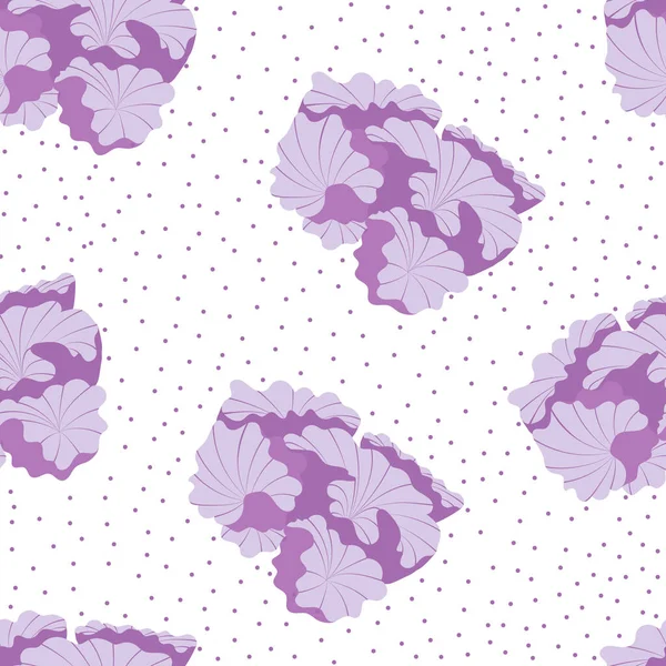 Patrón Con Coral Púrpura — Vector de stock