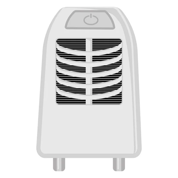 Floor Grey Air Conditioner Flat Style — Stockvector