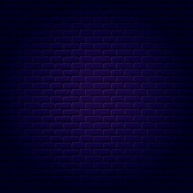 Dark brick wall vector background for neon inscriptions.