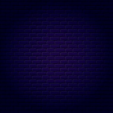 Dark brick wall vector background for neon inscriptions.