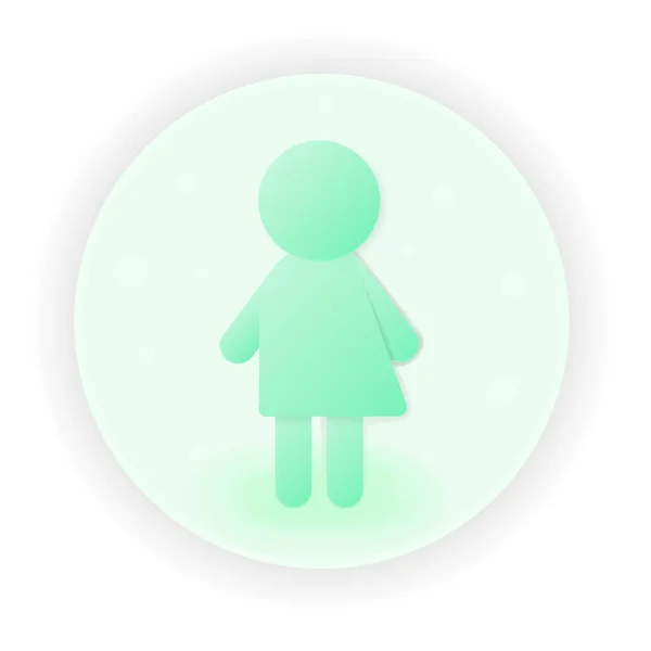 Toilet Icon Transgender People Gradient Volumetric Style — Image vectorielle