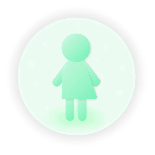 Toilet icon for transgender people in 3d gradient volumetric style.