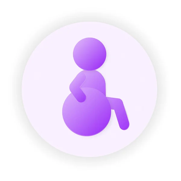 Disabled Toilet Icon Gradient Volumetric Style — 스톡 벡터