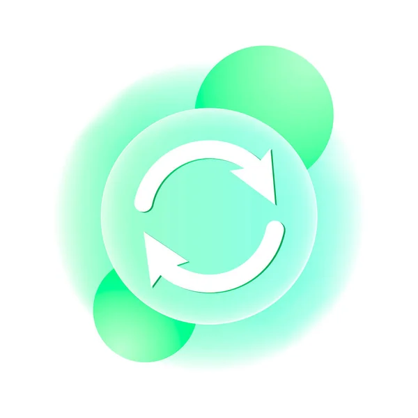Recycle Icon Vector Illustration Design Element Zero Waste Label Promo — Stok Vektör