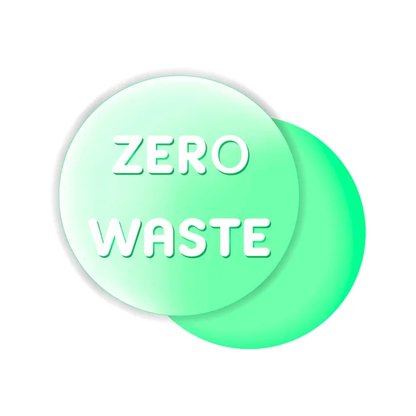 Lettering Zero Waste Vector Illustration Design Element Label Promo Sign — Stok Vektör