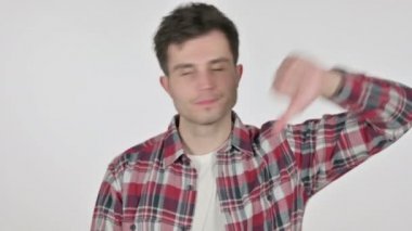 Genç Adam 'ın Baş Parmaklar Aşağı Hareketi Portresi 