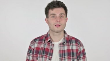 Alkışlayan, alkışlayan genç adamın portresi 