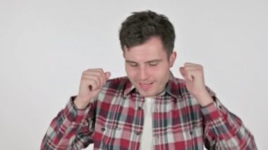 Neşeli Dans Eden Genç Adam Portresi 