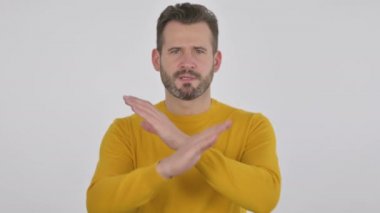 Orta Çağ Adamı 'nın Portresi Çapraz Kollar Tarafından İşaret Göstermiyor 