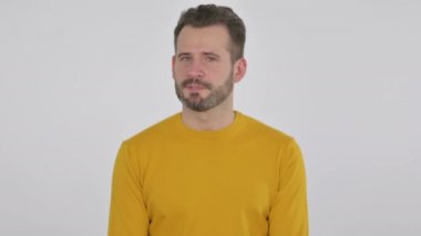 Orta Çağ 'ın Kafasını Sallayan Adamın Portresi İşaret Yok