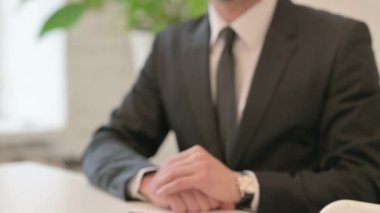 Close up of Hand Gesture of Middle Aged Man Pointing at the Camera