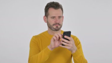 Smartphone 'da Kutlanan Orta Yaşlı Adam Portresi