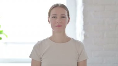 Distraught Young Woman Talking in Anger and Stress