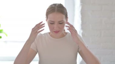 Disappointed Young Woman Reacting to Loss, Financial Failure