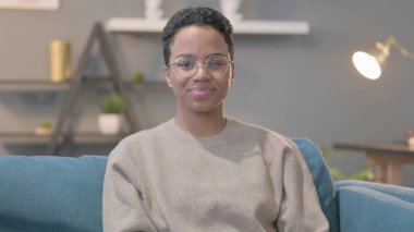 The Portrait of Young African Woman Shaking Head as Yes Sign
