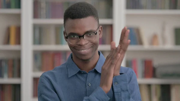 Portrait of Happy African Man Clapping, Applauding