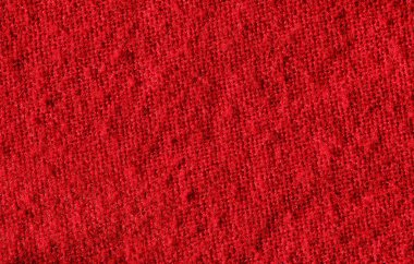 Tasarım işi için kırmızı ve kabarık örülmüş arka plan desenli yüzey