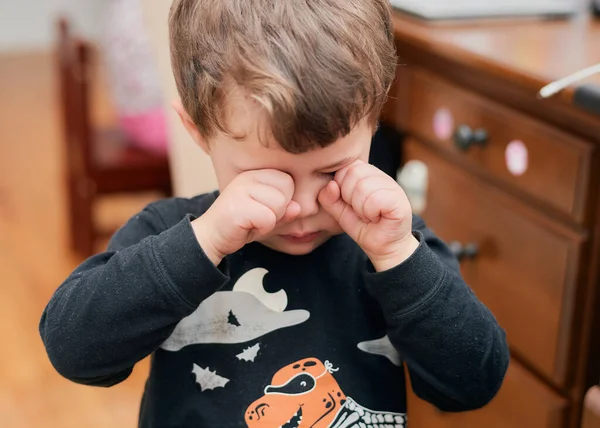 Young Boy Upset Crying Some Reason — Stock Photo, Image