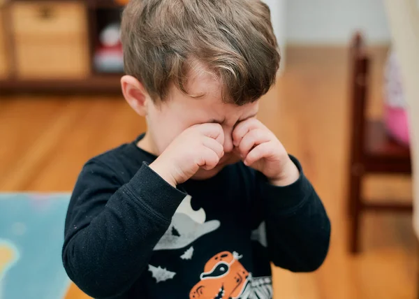 Young Boy Upset Crying Some Reason — Stock Photo, Image