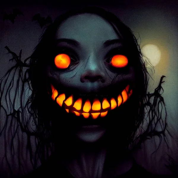 Scary Halloween characters with horror faces. High quality illustration